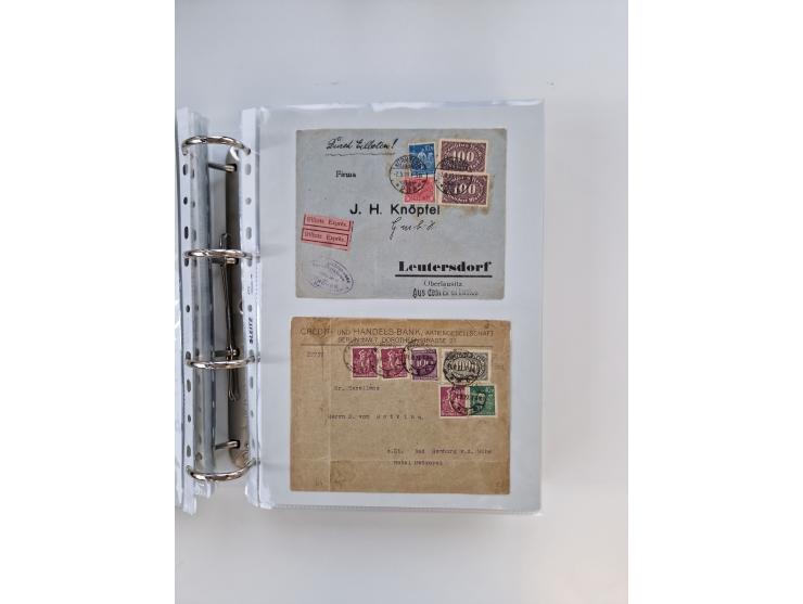 1920/23, umfangreiche Sammlung mit über 4600 Briefen, Karten und Ganzsachen. Dabei interessante Frankaturen, Blockeinheiten, 