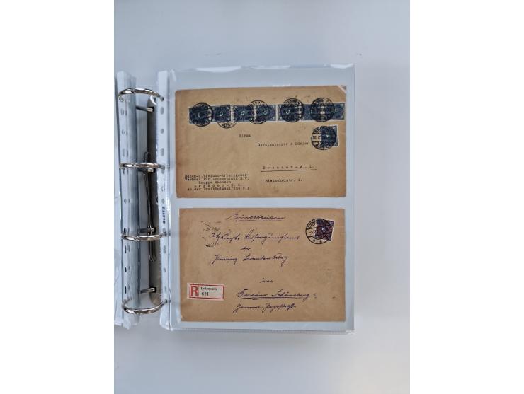 1920/23, umfangreiche Sammlung mit über 4600 Briefen, Karten und Ganzsachen. Dabei interessante Frankaturen, Blockeinheiten, 
