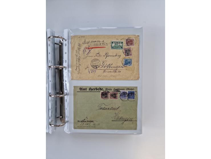 1920/23, umfangreiche Sammlung mit über 4600 Briefen, Karten und Ganzsachen. Dabei interessante Frankaturen, Blockeinheiten, 