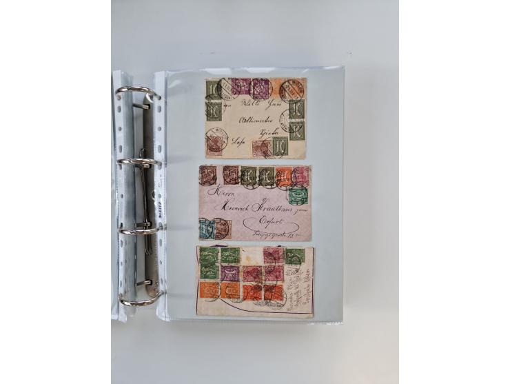 1920/23, umfangreiche Sammlung mit über 4600 Briefen, Karten und Ganzsachen. Dabei interessante Frankaturen, Blockeinheiten, 