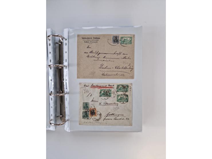 1920/23, umfangreiche Sammlung mit über 4600 Briefen, Karten und Ganzsachen. Dabei interessante Frankaturen, Blockeinheiten, 