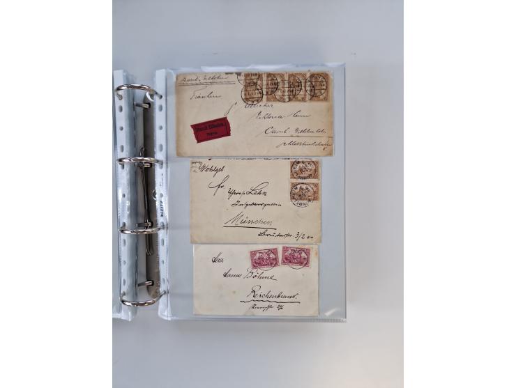 1920/23, umfangreiche Sammlung mit über 4600 Briefen, Karten und Ganzsachen. Dabei interessante Frankaturen, Blockeinheiten, 