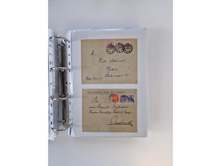 1920/23, umfangreiche Sammlung mit über 4600 Briefen, Karten und Ganzsachen. Dabei interessante Frankaturen, Blockeinheiten, 