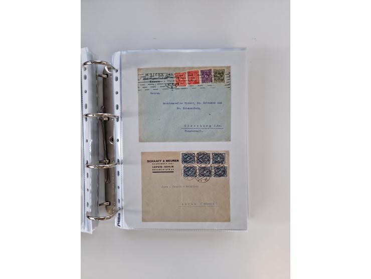 1920/23, umfangreiche Sammlung mit über 4600 Briefen, Karten und Ganzsachen. Dabei interessante Frankaturen, Blockeinheiten, 