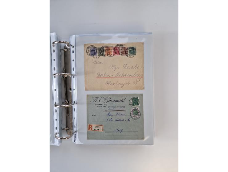 1920/23, umfangreiche Sammlung mit über 4600 Briefen, Karten und Ganzsachen. Dabei interessante Frankaturen, Blockeinheiten, 