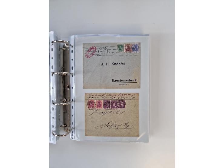 1920/23, umfangreiche Sammlung mit über 4600 Briefen, Karten und Ganzsachen. Dabei interessante Frankaturen, Blockeinheiten, 
