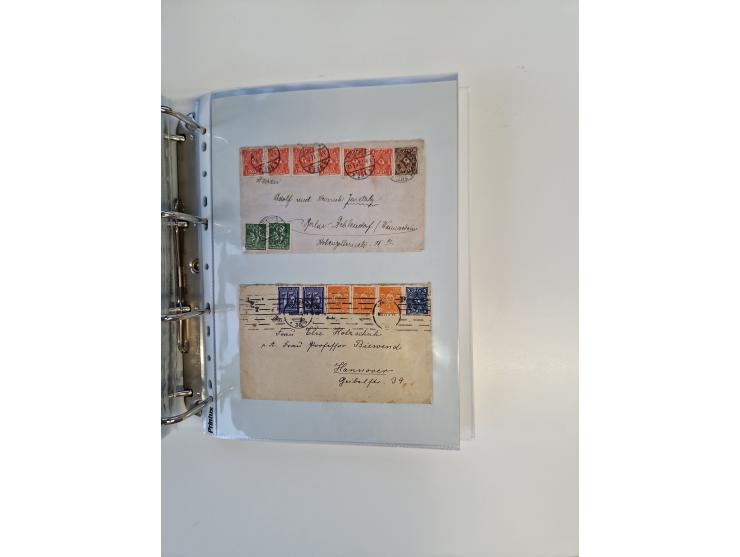 1920/23, umfangreiche Sammlung mit über 4600 Briefen, Karten und Ganzsachen. Dabei interessante Frankaturen, Blockeinheiten, 