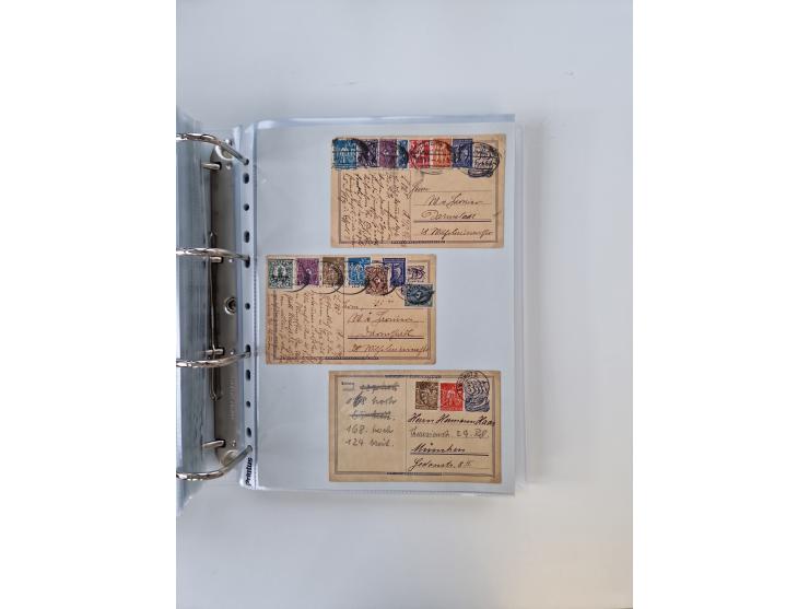 1920/23, umfangreiche Sammlung mit über 4600 Briefen, Karten und Ganzsachen. Dabei interessante Frankaturen, Blockeinheiten, 