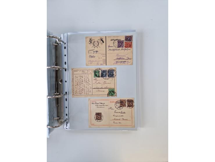 1920/23, umfangreiche Sammlung mit über 4600 Briefen, Karten und Ganzsachen. Dabei interessante Frankaturen, Blockeinheiten, 