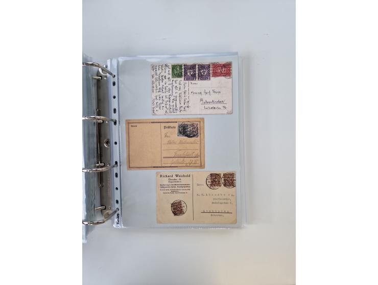 1920/23, umfangreiche Sammlung mit über 4600 Briefen, Karten und Ganzsachen. Dabei interessante Frankaturen, Blockeinheiten, 