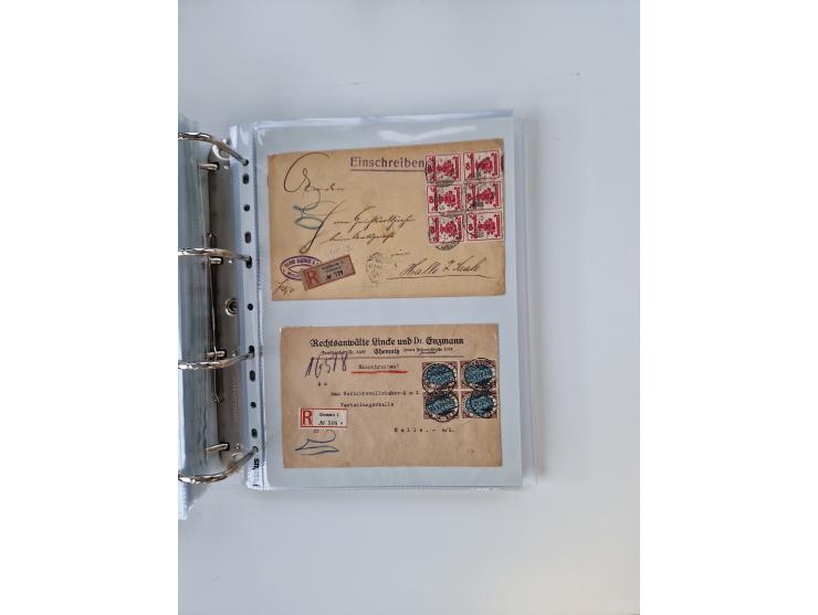 1920/23, umfangreiche Sammlung mit über 4600 Briefen, Karten und Ganzsachen. Dabei interessante Frankaturen, Blockeinheiten, 