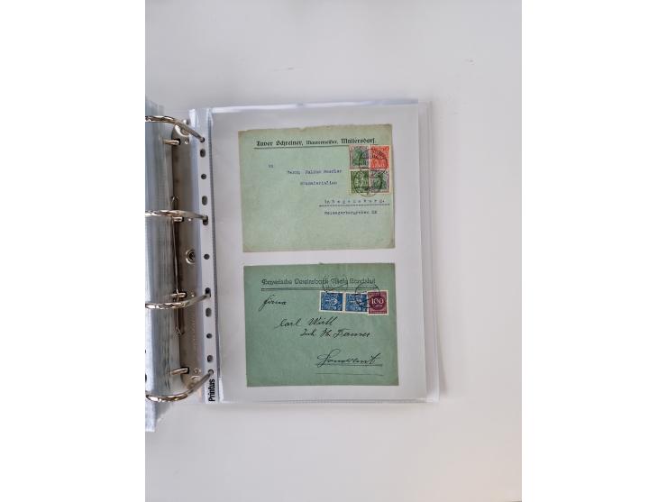 1920/23, umfangreiche Sammlung mit über 4600 Briefen, Karten und Ganzsachen. Dabei interessante Frankaturen, Blockeinheiten, 