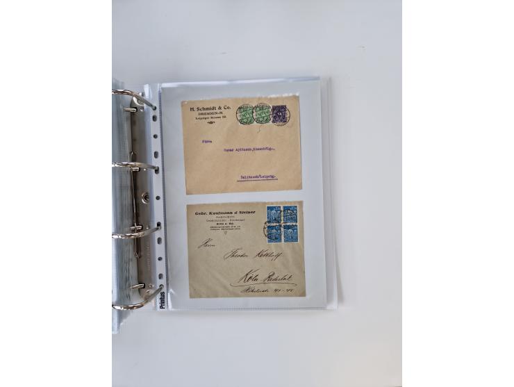 1920/23, umfangreiche Sammlung mit über 4600 Briefen, Karten und Ganzsachen. Dabei interessante Frankaturen, Blockeinheiten, 