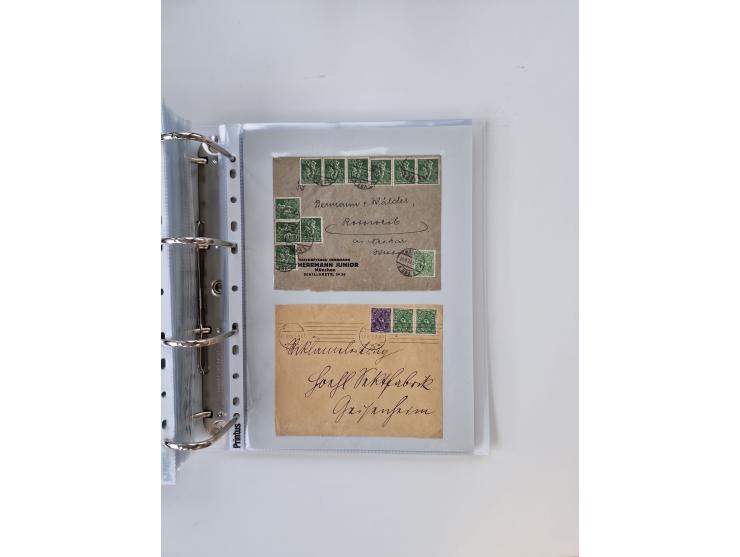 1920/23, umfangreiche Sammlung mit über 4600 Briefen, Karten und Ganzsachen. Dabei interessante Frankaturen, Blockeinheiten, 