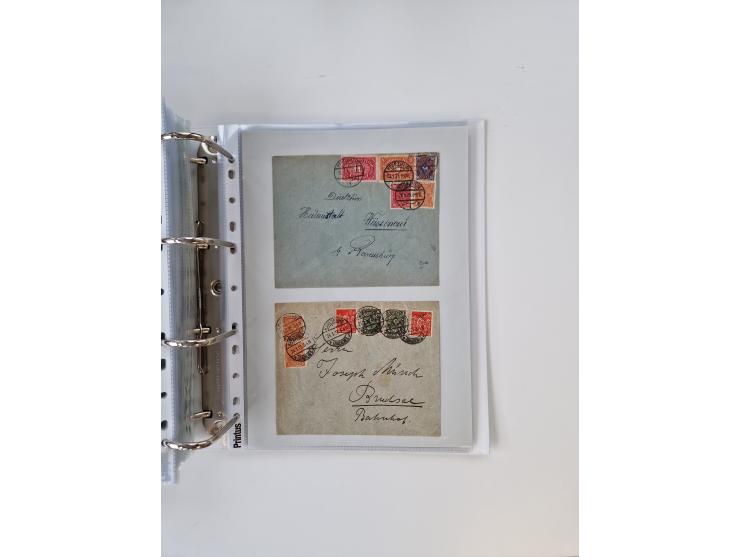1920/23, umfangreiche Sammlung mit über 4600 Briefen, Karten und Ganzsachen. Dabei interessante Frankaturen, Blockeinheiten, 