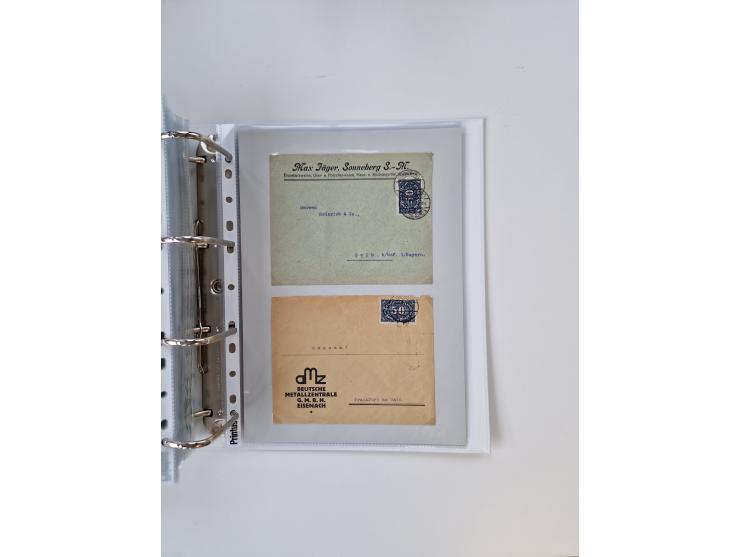 1920/23, umfangreiche Sammlung mit über 4600 Briefen, Karten und Ganzsachen. Dabei interessante Frankaturen, Blockeinheiten, 