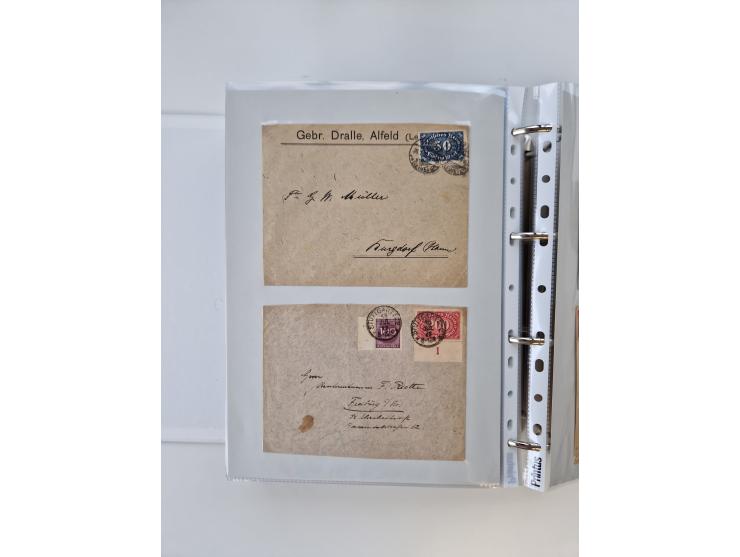 1920/23, umfangreiche Sammlung mit über 4600 Briefen, Karten und Ganzsachen. Dabei interessante Frankaturen, Blockeinheiten, 
