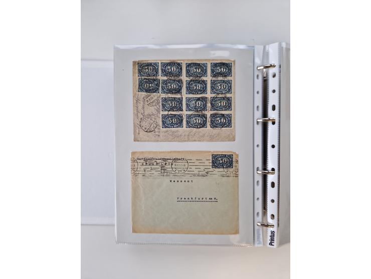 1920/23, umfangreiche Sammlung mit über 4600 Briefen, Karten und Ganzsachen. Dabei interessante Frankaturen, Blockeinheiten, 