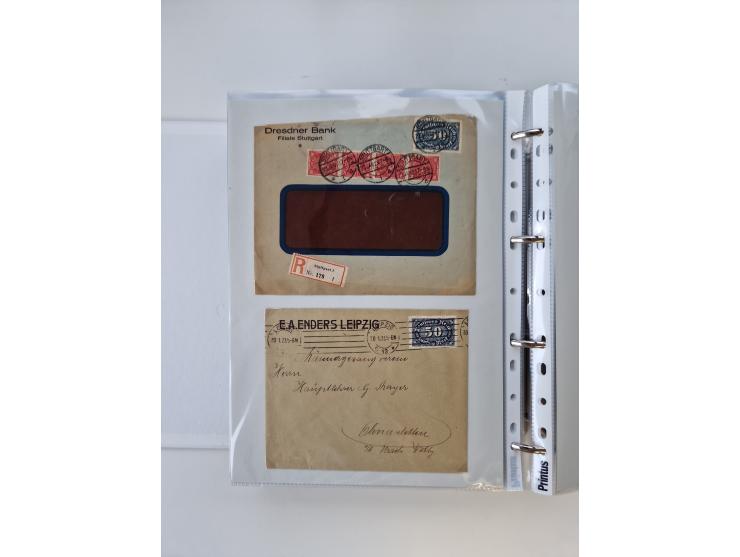1920/23, umfangreiche Sammlung mit über 4600 Briefen, Karten und Ganzsachen. Dabei interessante Frankaturen, Blockeinheiten, 