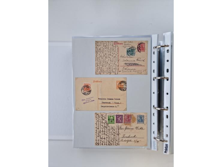1920/23, umfangreiche Sammlung mit über 4600 Briefen, Karten und Ganzsachen. Dabei interessante Frankaturen, Blockeinheiten, 
