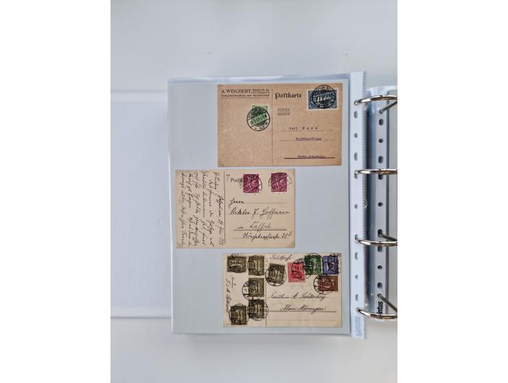 1920/23, umfangreiche Sammlung mit über 4600 Briefen, Karten und Ganzsachen. Dabei interessante Frankaturen, Blockeinheiten, 
