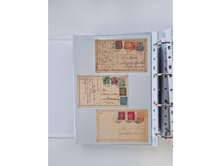 1920/23, umfangreiche Sammlung mit über 4600 Briefen, Karten und Ganzsachen. Dabei interessante Frankaturen, Blockeinheiten, 
