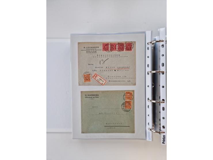 1920/23, umfangreiche Sammlung mit über 4600 Briefen, Karten und Ganzsachen. Dabei interessante Frankaturen, Blockeinheiten, 