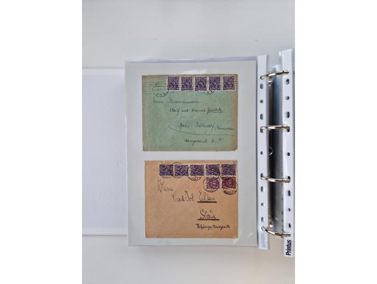 1920/23, umfangreiche Sammlung mit über 4600 Briefen, Karten und Ganzsachen. Dabei interessante Frankaturen, Blockeinheiten, 