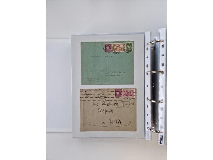 1920/23, umfangreiche Sammlung mit über 4600 Briefen, Karten und Ganzsachen. Dabei interessante Frankaturen, Blockeinheiten, 