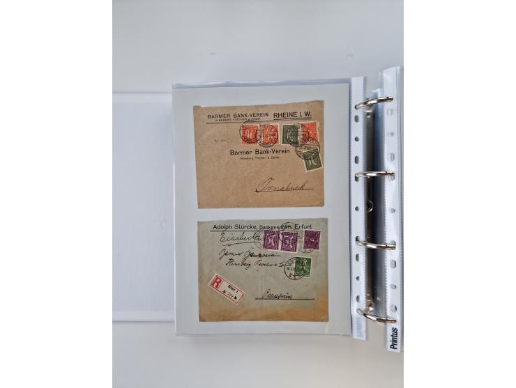1920/23, umfangreiche Sammlung mit über 4600 Briefen, Karten und Ganzsachen. Dabei interessante Frankaturen, Blockeinheiten, 