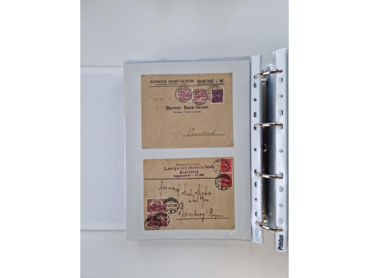 1920/23, umfangreiche Sammlung mit über 4600 Briefen, Karten und Ganzsachen. Dabei interessante Frankaturen, Blockeinheiten, 