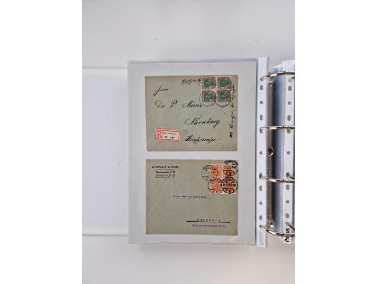1920/23, umfangreiche Sammlung mit über 4600 Briefen, Karten und Ganzsachen. Dabei interessante Frankaturen, Blockeinheiten, 