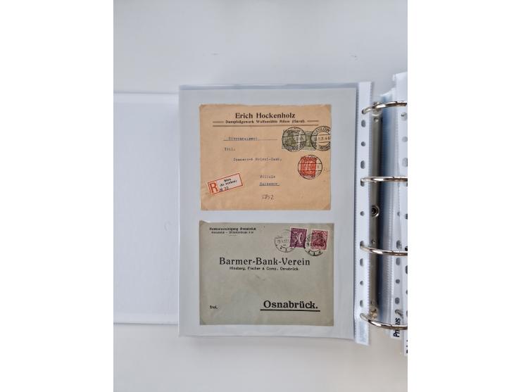 1920/23, umfangreiche Sammlung mit über 4600 Briefen, Karten und Ganzsachen. Dabei interessante Frankaturen, Blockeinheiten, 