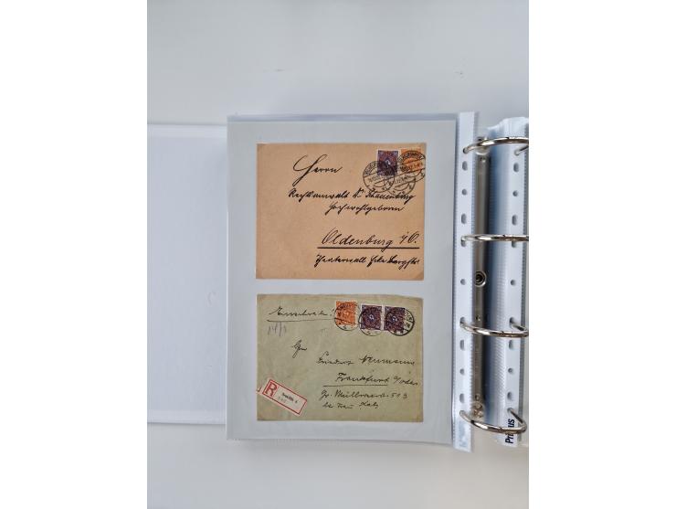 1920/23, umfangreiche Sammlung mit über 4600 Briefen, Karten und Ganzsachen. Dabei interessante Frankaturen, Blockeinheiten, 
