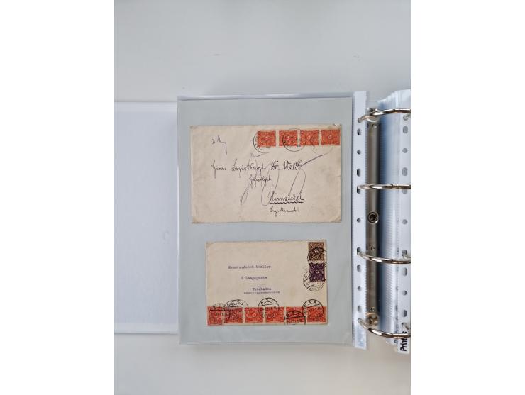 1920/23, umfangreiche Sammlung mit über 4600 Briefen, Karten und Ganzsachen. Dabei interessante Frankaturen, Blockeinheiten, 
