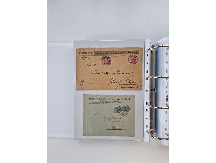 1920/23, umfangreiche Sammlung mit über 4600 Briefen, Karten und Ganzsachen. Dabei interessante Frankaturen, Blockeinheiten, 