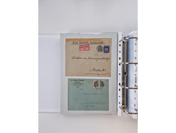 1920/23, umfangreiche Sammlung mit über 4600 Briefen, Karten und Ganzsachen. Dabei interessante Frankaturen, Blockeinheiten, 