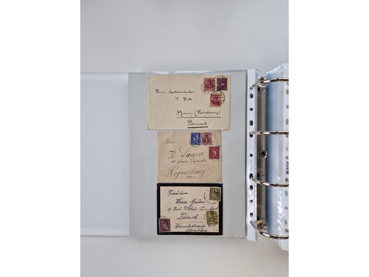1920/23, umfangreiche Sammlung mit über 4600 Briefen, Karten und Ganzsachen. Dabei interessante Frankaturen, Blockeinheiten, 