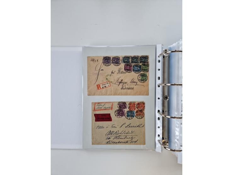 1920/23, umfangreiche Sammlung mit über 4600 Briefen, Karten und Ganzsachen. Dabei interessante Frankaturen, Blockeinheiten, 