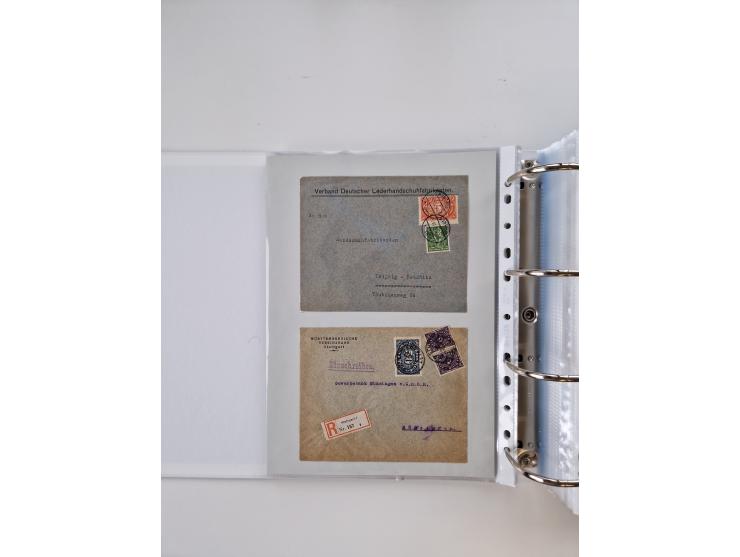 1920/23, umfangreiche Sammlung mit über 4600 Briefen, Karten und Ganzsachen. Dabei interessante Frankaturen, Blockeinheiten, 
