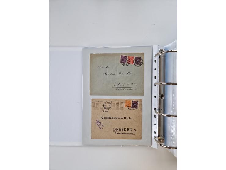 1920/23, umfangreiche Sammlung mit über 4600 Briefen, Karten und Ganzsachen. Dabei interessante Frankaturen, Blockeinheiten, 