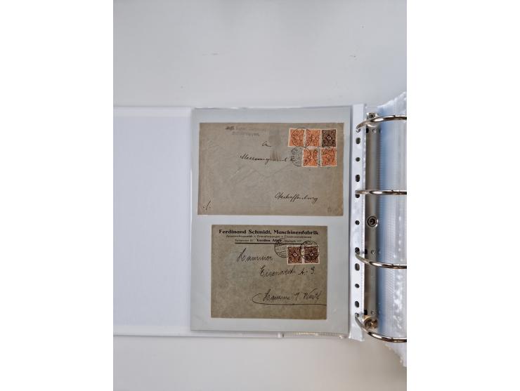 1920/23, umfangreiche Sammlung mit über 4600 Briefen, Karten und Ganzsachen. Dabei interessante Frankaturen, Blockeinheiten, 