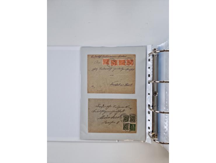 1920/23, umfangreiche Sammlung mit über 4600 Briefen, Karten und Ganzsachen. Dabei interessante Frankaturen, Blockeinheiten, 
