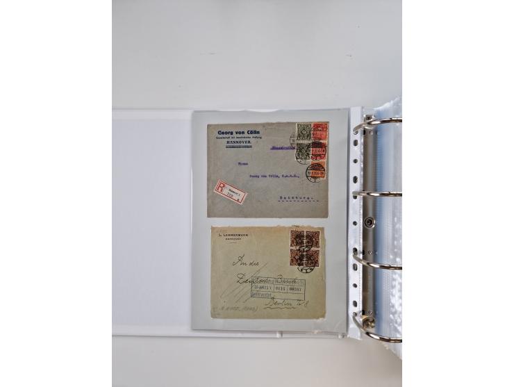1920/23, umfangreiche Sammlung mit über 4600 Briefen, Karten und Ganzsachen. Dabei interessante Frankaturen, Blockeinheiten, 