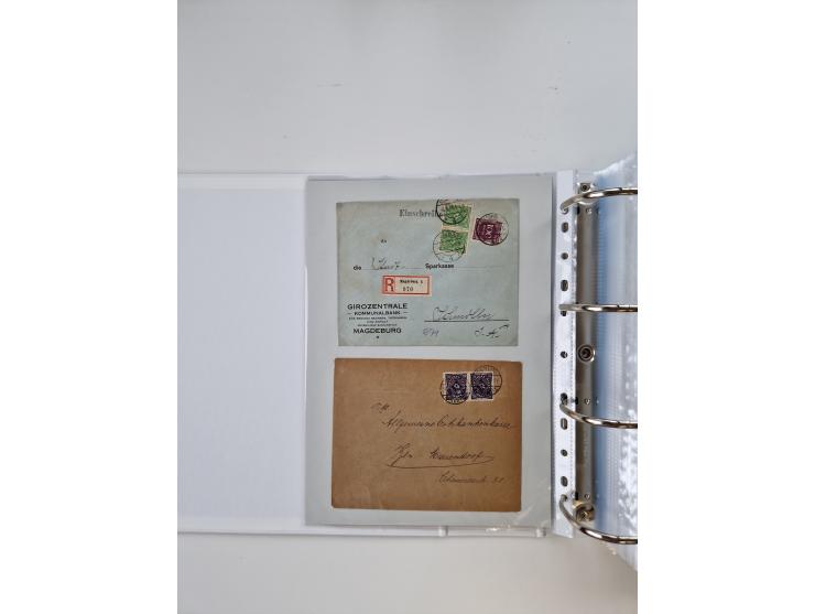 1920/23, umfangreiche Sammlung mit über 4600 Briefen, Karten und Ganzsachen. Dabei interessante Frankaturen, Blockeinheiten, 