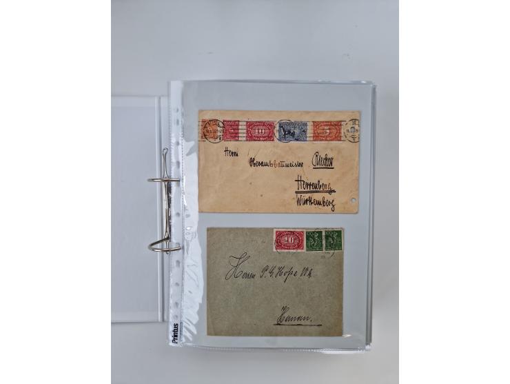 1920/23, umfangreiche Sammlung mit über 4600 Briefen, Karten und Ganzsachen. Dabei interessante Frankaturen, Blockeinheiten, 