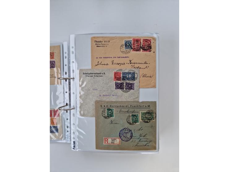 1920/23, umfangreiche Sammlung mit über 4600 Briefen, Karten und Ganzsachen. Dabei interessante Frankaturen, Blockeinheiten, 