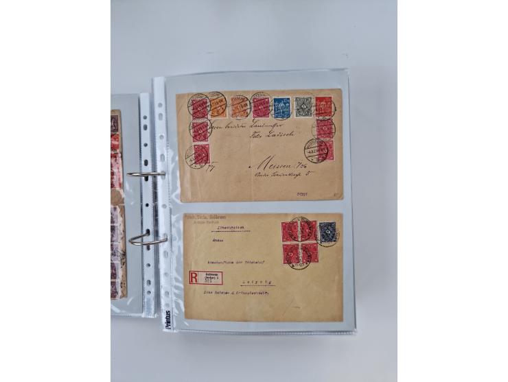 1920/23, umfangreiche Sammlung mit über 4600 Briefen, Karten und Ganzsachen. Dabei interessante Frankaturen, Blockeinheiten, 