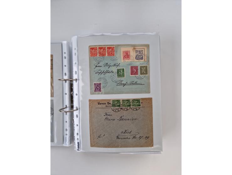 1920/23, umfangreiche Sammlung mit über 4600 Briefen, Karten und Ganzsachen. Dabei interessante Frankaturen, Blockeinheiten, 