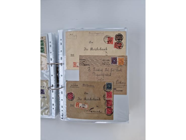 1920/23, umfangreiche Sammlung mit über 4600 Briefen, Karten und Ganzsachen. Dabei interessante Frankaturen, Blockeinheiten, 